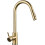 Kitchen Faucet TwoFunction SingleHandle PullOut DeckMounted Shower Mixer 360 Rotation Hot Cold Black Size S 2