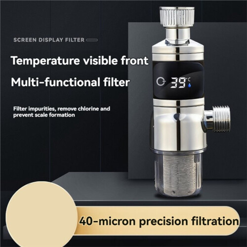 Duschblandartermometer Filter LED Digital Display Babybad Vattentermometer LED Digital Duschpyrometer 1