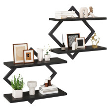 Floating Shelves,Wall Shelf,Wall Mounted Shelves,2 Tier Hanging Decorative Storage Shelf for Living Room, Bedroom,