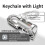 Rechargeable Keychain Flashlight EDC  Keychain Flashlight Waterproof Compact Pocket COB Light for Outdoor Work Gray 4