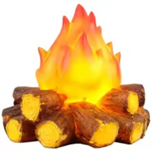 LED Simulated Firewood Flame Lamp for Outdoor Camping and Decor