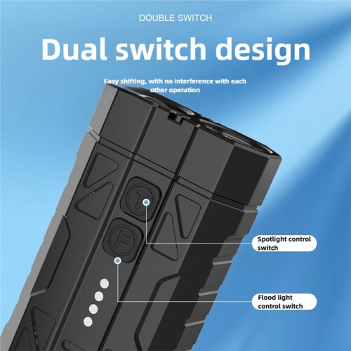 Aluminum Alloy High-Performance EDC Multi-Function Flashlight Portable Dual  4 LED Beads Power Display 1