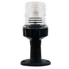 LED Navigation Stern Light for Yachts, 12-24V 128mm Black Nylon Pole, Marine Boat Accessories