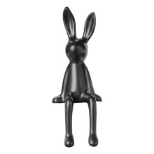 Decoratie van een Zittend Konijn met Lange Oren, Kamerdecoratie, Beeldje van een Zittend Konijn, Beeldje voor op Het Bureau, Boekenplank, Cadeau voor