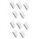 10pcs 433MHz Wireless Vibration Glass Break Detector, Adjustable Sensitivity, Compatible with Alarm Systems 1