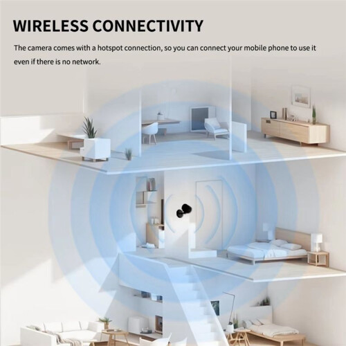 1080P HD Wifi Wireless Camera Home Security Camera Wide Angle Camera IR Night Vision Motion Detection 2