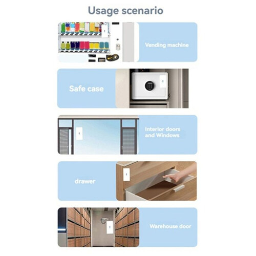 10pcs 433MHz Wireless Vibration Glass Break Detector, Adjustable Sensitivity, Compatible with Alarm Systems 2