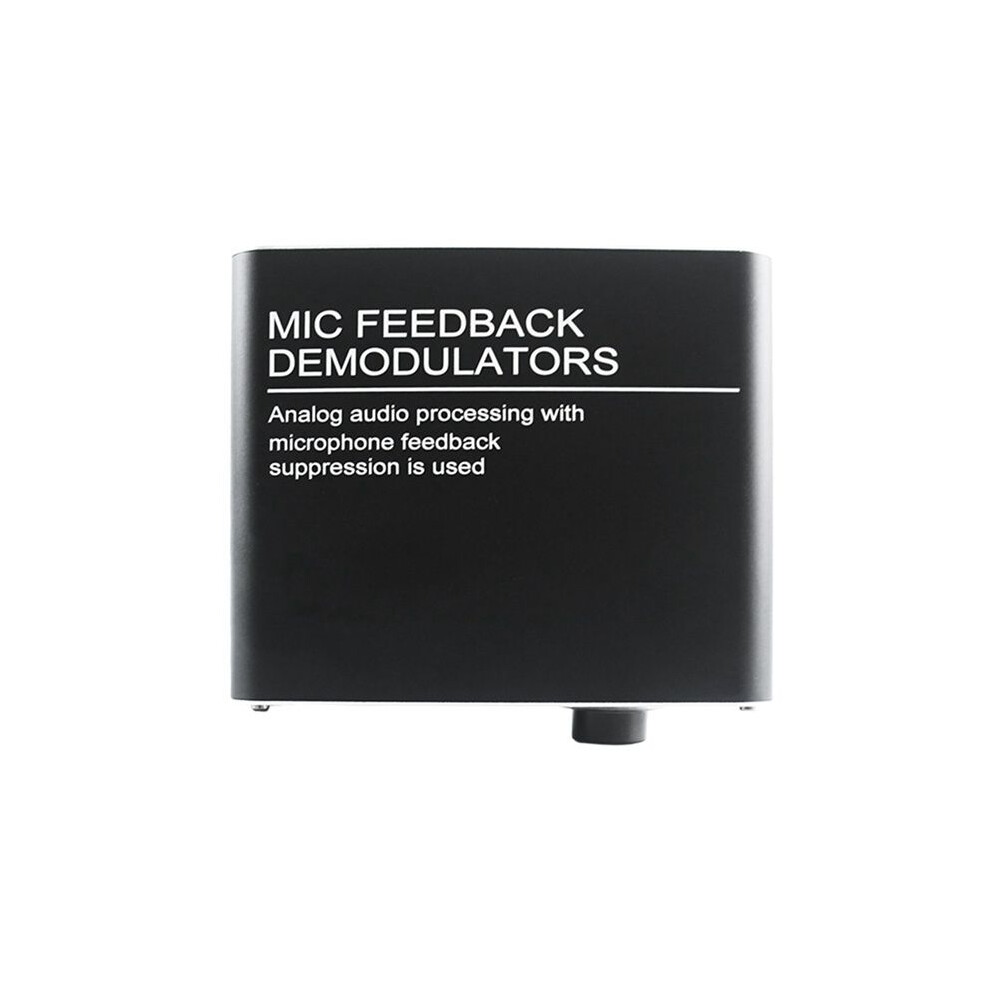 4 Channels Microphone Anti-Howling Device, Front Stage Effector,Suppressor Frequency Shift Equalizer Black EU Plug