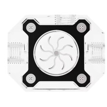 Medidor de Vazão de Resfriamento de Água para PC Arcylic + Impulsor, Armadura de Metal de Alumínio, Rosca G1/4 Polegadas, Branco LSJ-JX1