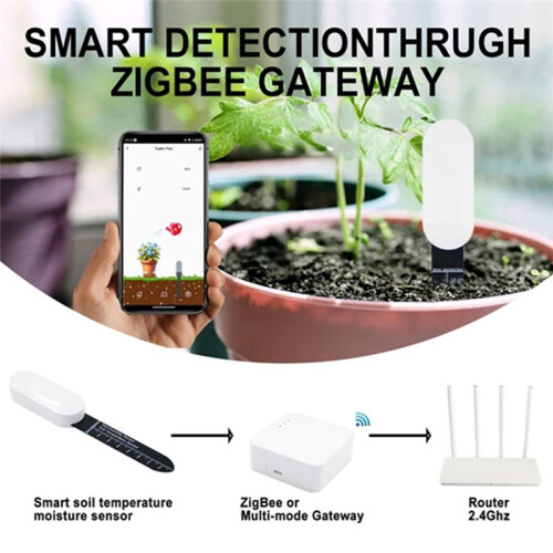 3PCS ZigBee  Bodentester Temperaturmesser Feuchtigkeitssensor Tuya APP Echtzeitüberwachung Pflanzenmonitor 1