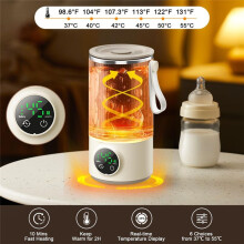Portable Bottle Warmer & Mixer,Baby Bottle Warmer for Breastmilk & Formula,Defrost,Leakproof,Accurate Temp Control