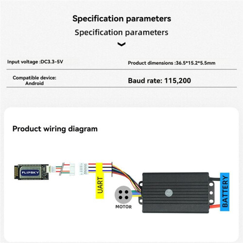 Flipsky FTESC-BLE  Module for From Flipsky ESC Electric Skateboard Base  NON-VESC Wireless Remote Control 2