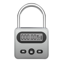 Lucchetto con Timer, Display LCD Retroilluminato, Temporizzazione Massima di 999 Ore, Standby Super Lungo, Lucchetto Elettronico Anti-Dipendenza per