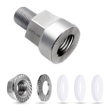 Universal Bicycle Trailer Axle Adapter Heavy Duty Stainless Steel Coupler with Anti-Lock Design for Cargo,Pet&Trailers A
