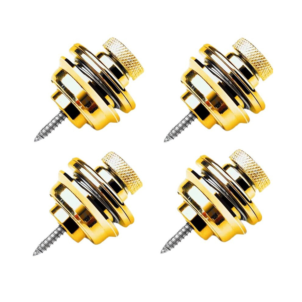 4Pcs Electric Guitar Straplock Zinc Alloy Bass Safety Straplocks Flat Non-Slip Replacement Instrument Accessories,A 4711770153471