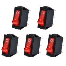 5 Stuks Verlichte Tuimelschakelaars, Rood, aan/Uit, 3-Pins, 2-Positie -Boottuimelschakelaars voor Elektrische Haarden