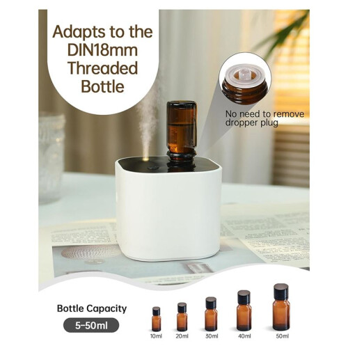 Waterless Cordless Diffuser ,Portable Small  Diffusers, Aromatherapy Diffuser 3 Mist Modes, Cycle Start,400 Sq.Ft B 1