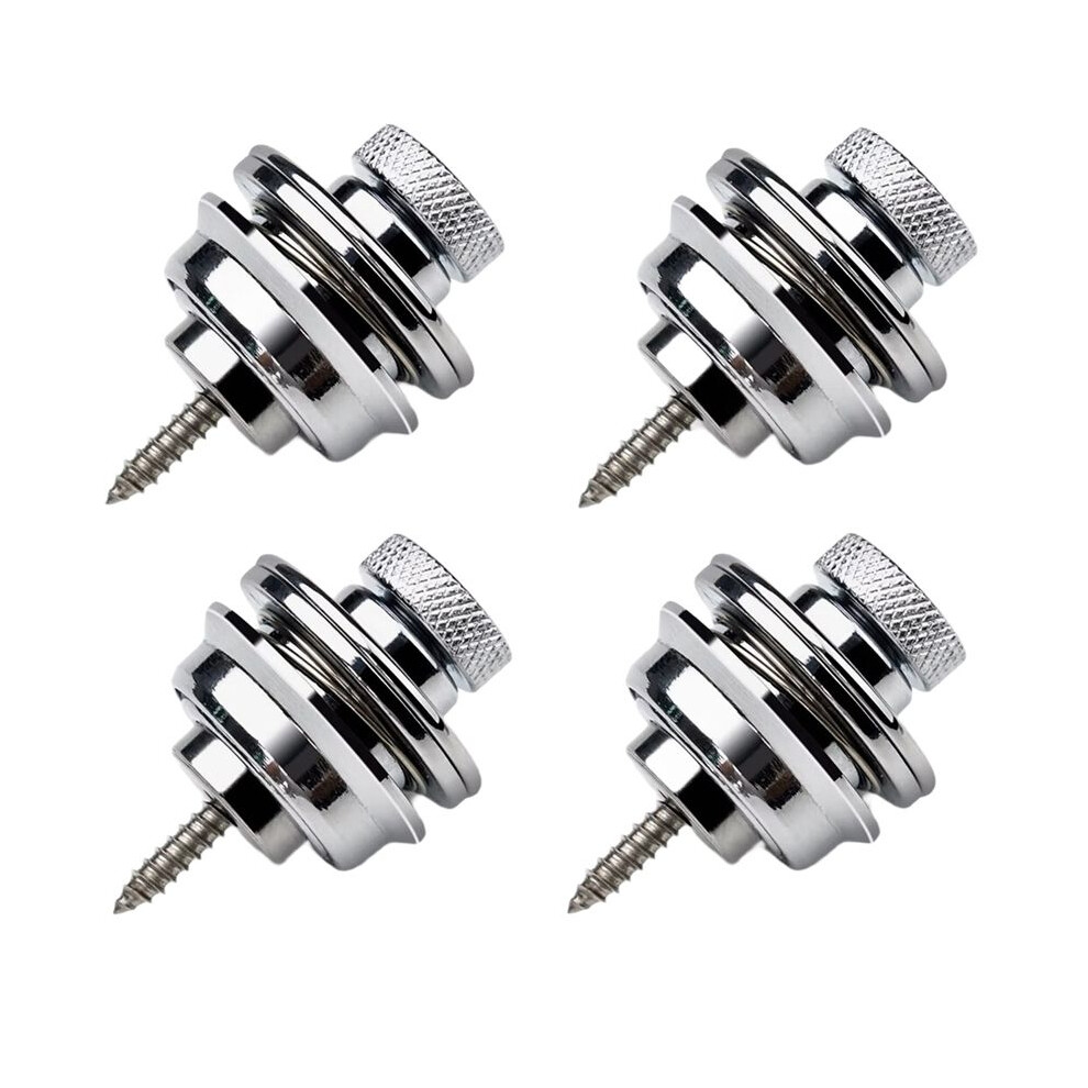 4Pcs Electric Guitar Straplock Zinc Alloy Bass Safety Straplocks Flat Non-Slip Replacement Instrument Accessories,B 6033990990710