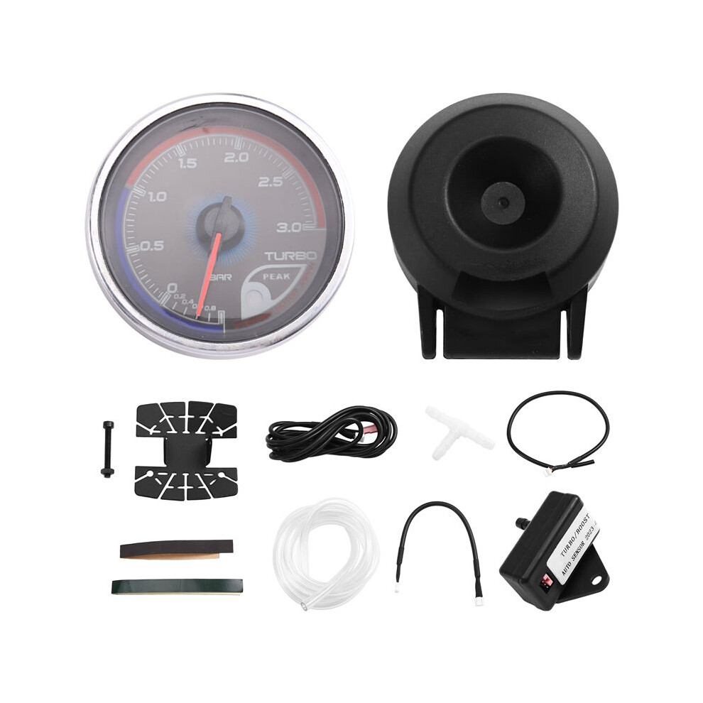 Car Turbo Boost Gauge 12V Turbo Boost Gauge 0-3Bar Universal Gauge Car Meter 6033976563150
