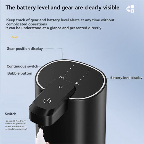 380ML Automatic Touchless Soap Dispenser, USB Rechargeable, Infrared Sensor, Hands-Free, Foam Machine for Hygiene A 2