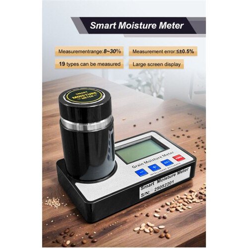 Grain Moisture Meter for 19 Kinds Grains  Moisture Tester Digital Display Cocoa Beans Wheat Corn Moisture Analyzer 1