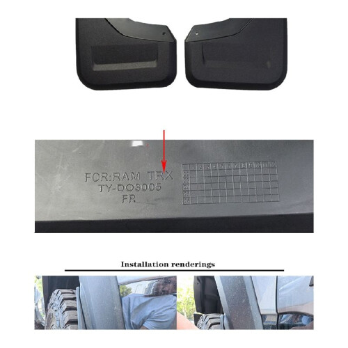 4Pcs Car Mudguards Mud- with Screws for  Ram  2022-2025 Mud Guard Set 2