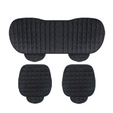 Autostoelhoezen Geschikt voor Vrachtwagens Suv van Auto Antislip Winter Warme Beschermer Mat Pad Warm Houden Auto-Interieurhoezen Zwart