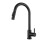 Kitchen Faucet TwoFunction SingleHandle PullOut DeckMounted Shower Mixer 360 Rotation Hot Cold Black Size S 1