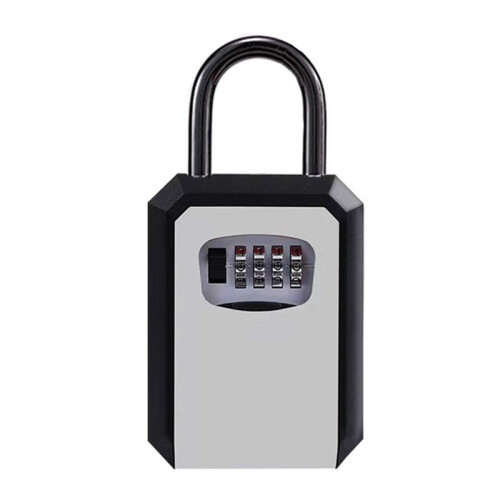 4Digit Code Box Wall-Mounted Password Key Box No-Drilling Required Decorative Home Use Construction Site Entrance Lock B 1