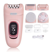 5-in-1 Damen Elektrorasierer Bikini Trimmer LED-Anzeige Elektrische Haarentfernung für Beine Bikini Achseln Schamhaare