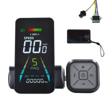 E-Bike Nfc Lcd-Scherm, Kleuren Geanimeerde Meter, 24V/36V/48V/60V Uart Snelheidsmeter, Elektrische Scooter Nfc Lcd-Meter Sm5+2Pin