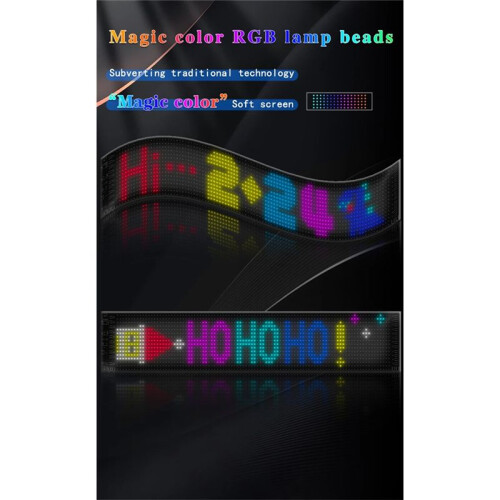 16LEDx192LED Programmerbar LED-Skyltmatris för Lastbil/Bil, Pixelpanel, Flexibel LED-Bilanimationsdisplaykort 1
