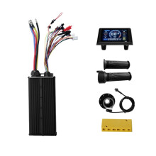 48V-72V 100A 24-Tube 3 Mode Controller with S966 Display +20X Full Throttle+KT 8 for Electric Scooter Modification