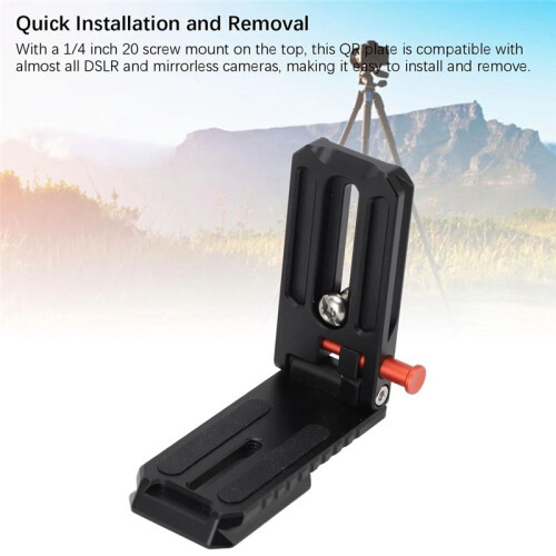Camera Quick Release L Plate Vertical Horizontal Switching Camera L Bracket 1/4inch Foldable for Mirrorless Camera 2