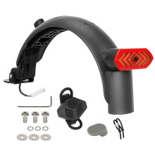 ULIP Mudguard with Turn Tail Light Tire Mudguard Protection Parts for M365 Pro 1S Mi3 Scooters Gray Kit