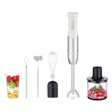 Stabmixer 6-in-1 400W Standmixer Stabmixer mit Schneebesen Zerkleinerer Becher Schneebesen & Knethaken Handmixer EU-Stecker