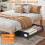 Under Bed Storage with Wheels,2-Pack Under Bed Storage Containers with Lids Rolling Under Bed Drawer for Clothes,Shoes,B 5