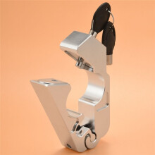 Motorbike Brake Lock Motorcycle Handlebar Lever Throttle Grip Lock for Bike Scooter Moped ATV Silver