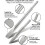 SDS  Chisel Set,6pcs Tile Chisel Spade Chisel Drill Hammer Chisel Set for Concrete,Masonry,Tiles,Tile Adhesive 3