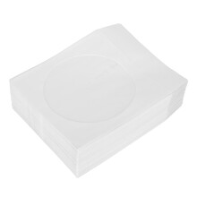 Durable 100Pcs CD Sleeves 4.9in with Transparent Window for 4.7in Discs
