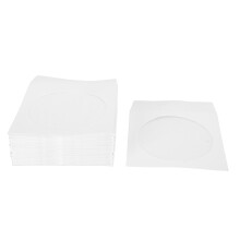 100 pièces de protecteurs de CD de 4,9 pouces avec fenêtres transparentes pour disques DVD de 12 cm