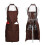 2X Plain Apron Front Pocket for Butchers Chefs Kitchen Cooking  Baking Waiter - Brown 1