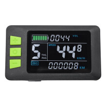 P3C Display LCD Dashboard Tela Colorida 24V 36V 48V 60V Medidor de Bicicleta EléTrica para Scooter EléTrico (6PIN)