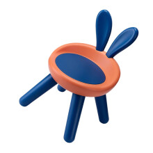Non Slip Stool with Detachable Backrest Bright Orange Indoor Outdoor Use Ergonomic Curved Design For Better Posture