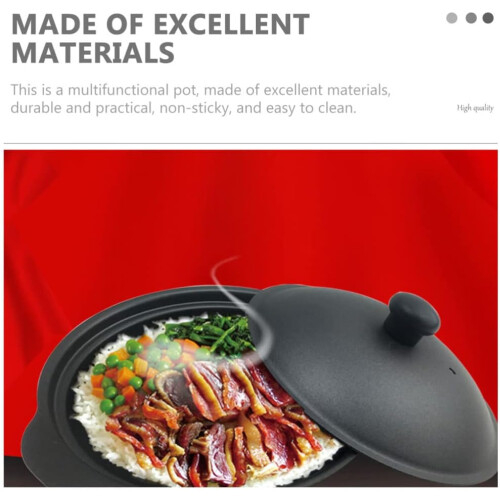 Cast Iron Casserole Dish with Lid for Even Heating, DropResistant, EasyClean Nonstick Pot 2