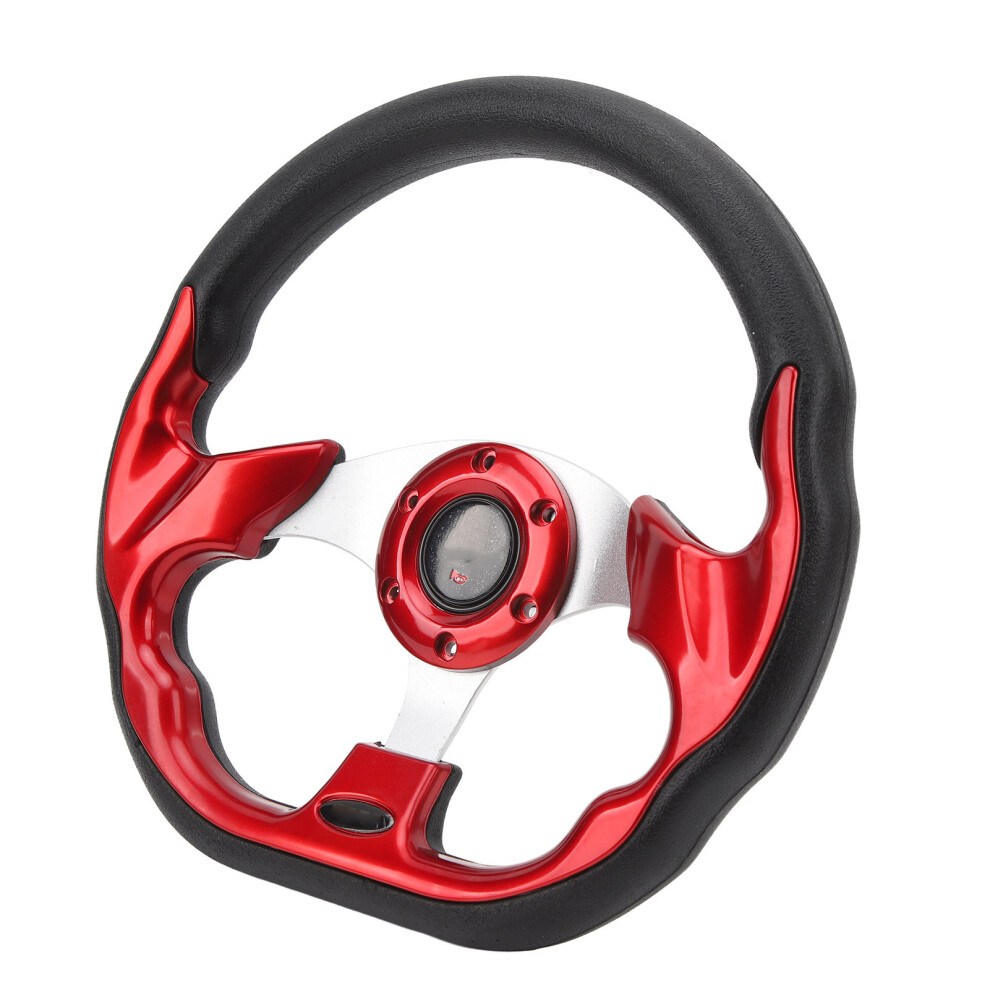 12.5-Inch Universal Golf Cart Steering Wheel Â Aluminum Alloy &Pu Red 3261369877130