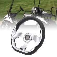 12.5 Inch Universal Golf Cart Steering Wheel Aluminum Alloy Silver
