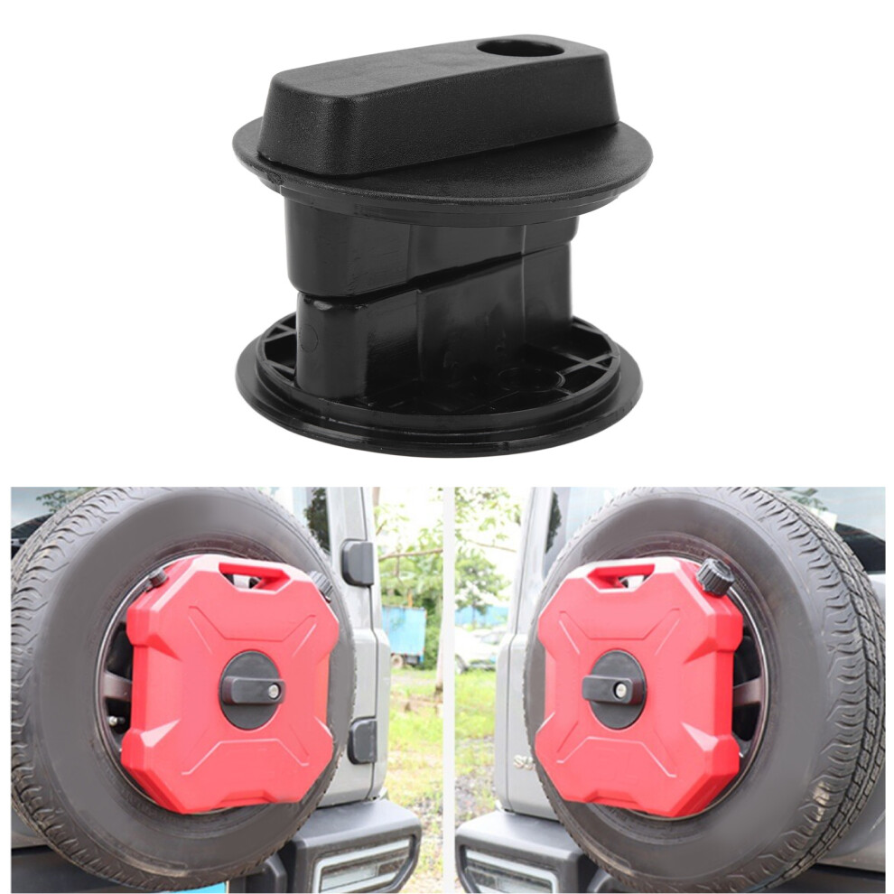 Motorcycle Off Road Gas Can Bracket With Lock For 6L Fuel Tank Heavy Duty Metal Black 5071376809448