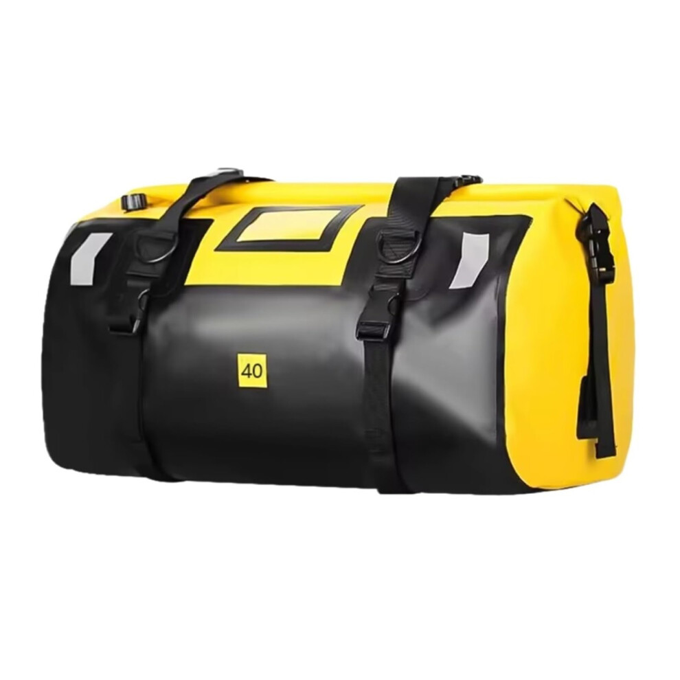 Pannier Bag Universal Waterproof Duffle For Motorcycle Tail Seat Saddlebag 40L Motorbike Luggage Rack Bag Yellow 9426802498899