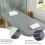 Massage Table Cover with Face Hole, Elastic Fitted Washable Spa Bed Sheet, Gray 80x190cm 3
